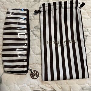 Henri Bendel Striped small make-up/accessory bag with dust cover